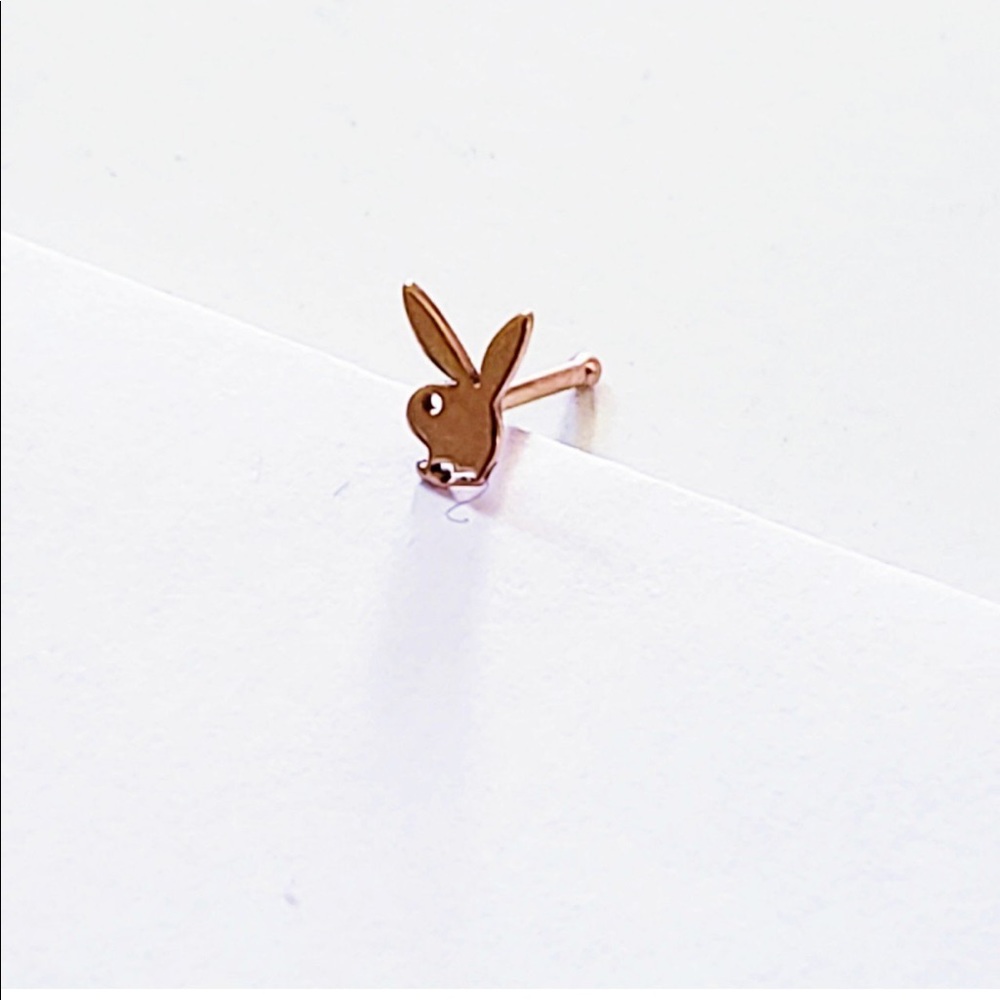 20g playboy bunny nose ring nose stud nose bone